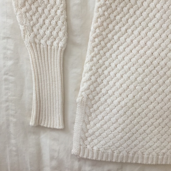 Athleta Cream Ivory Wool Blend Honeycomb Sweater Tunic - Picture 8 of 13